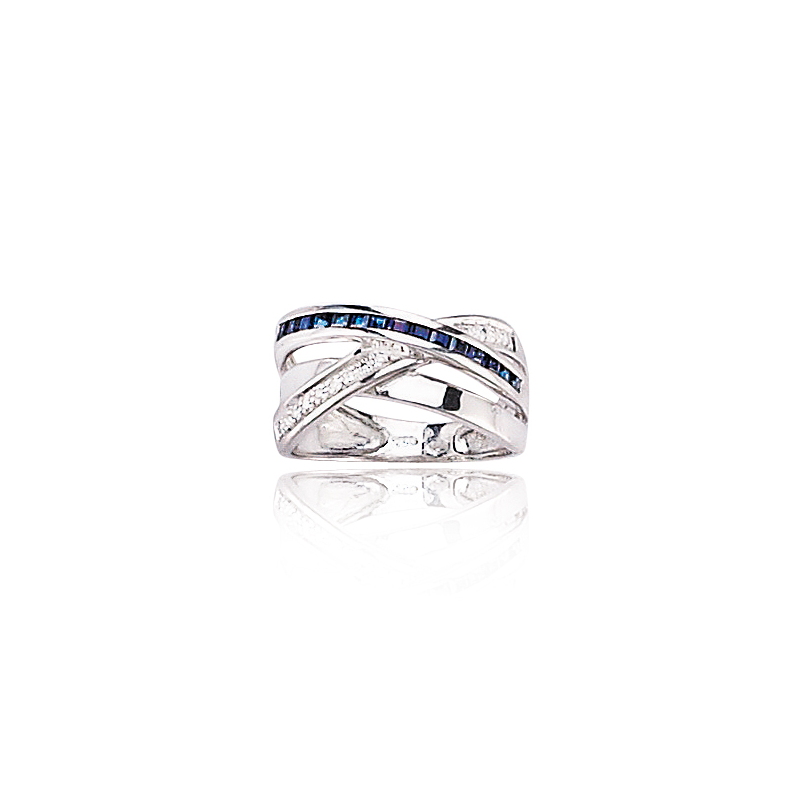 bague or gris saphir et diamants bague or gris saphir et diamants