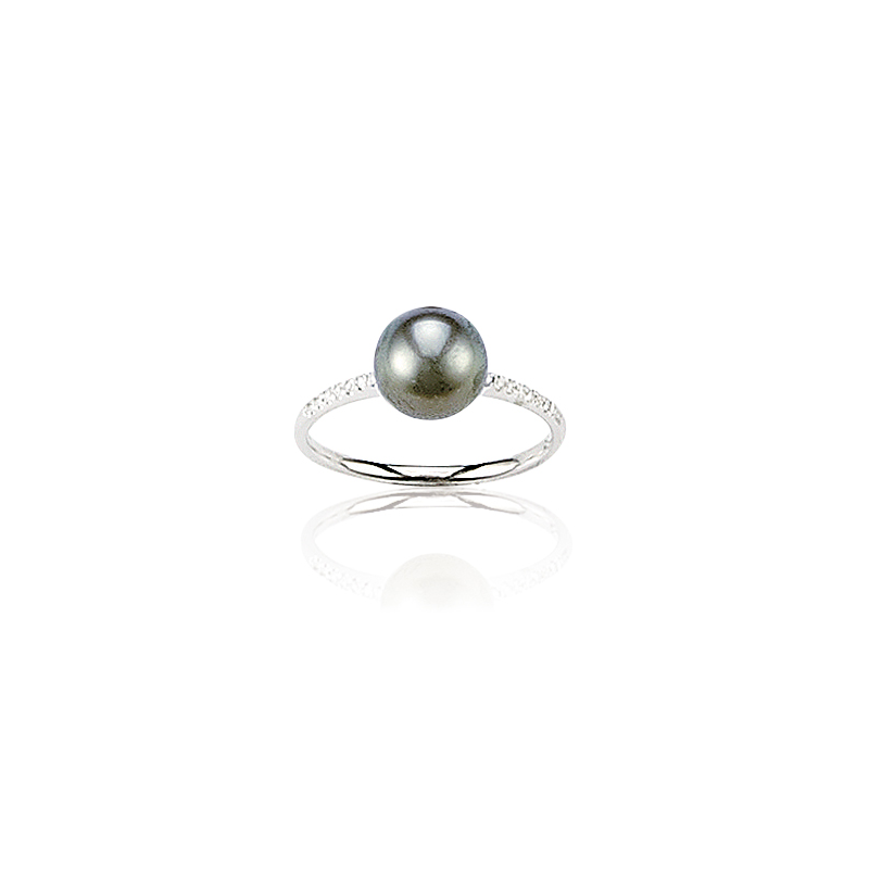 bague or perle de tahiti et diamants bague or perle de tahiti et diamants