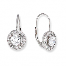 Boucles d'oreilles Argent et oxyde blanc dormeuse