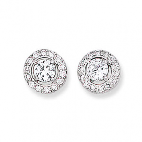 Boucles d'oreilles Argent et oxyde blanc