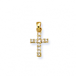 Croix plaqué or oxyde