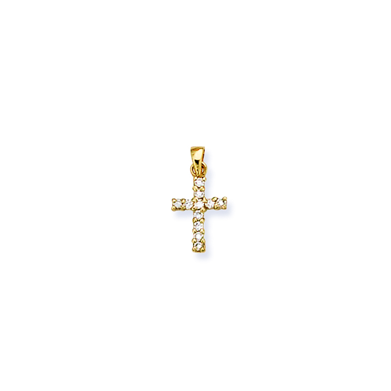 Croix plaqué or oxyde