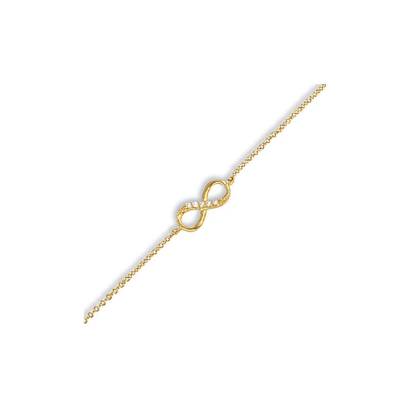 Bracelet plaqué or oxyde en 18 cm mise à longueur 16 cm