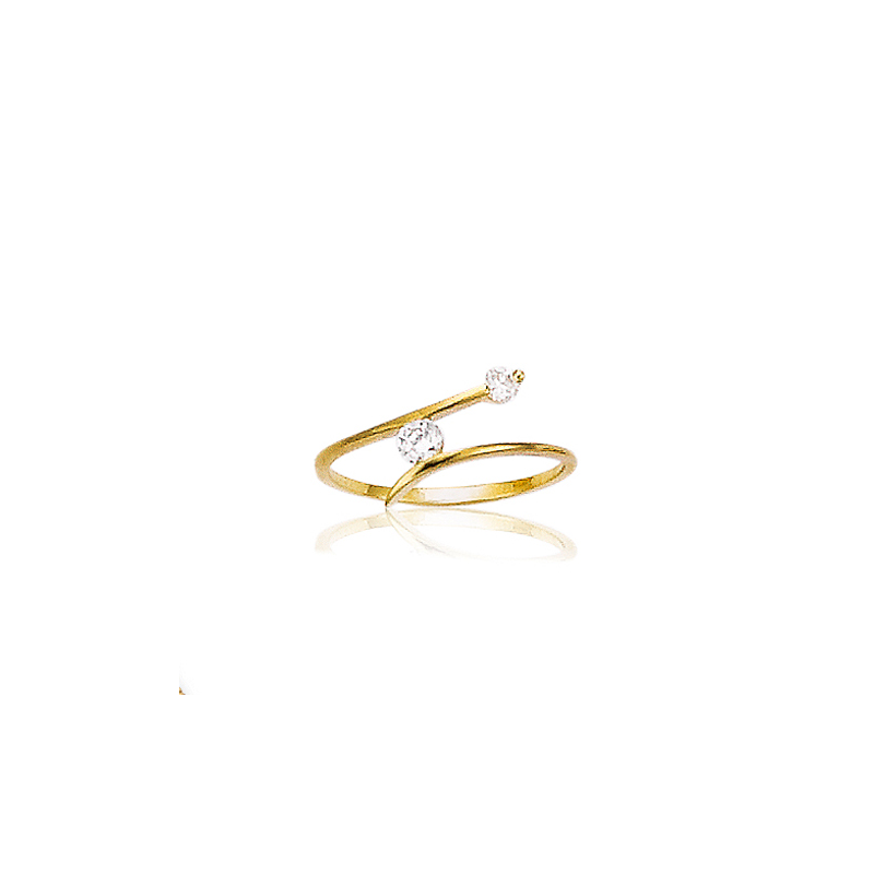 Bague plaqué or T48 à 58 de 2 en 2 