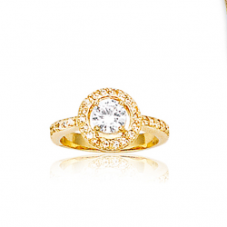 Bague plaqué or oxyde T50 à 60 de 2 en 2 