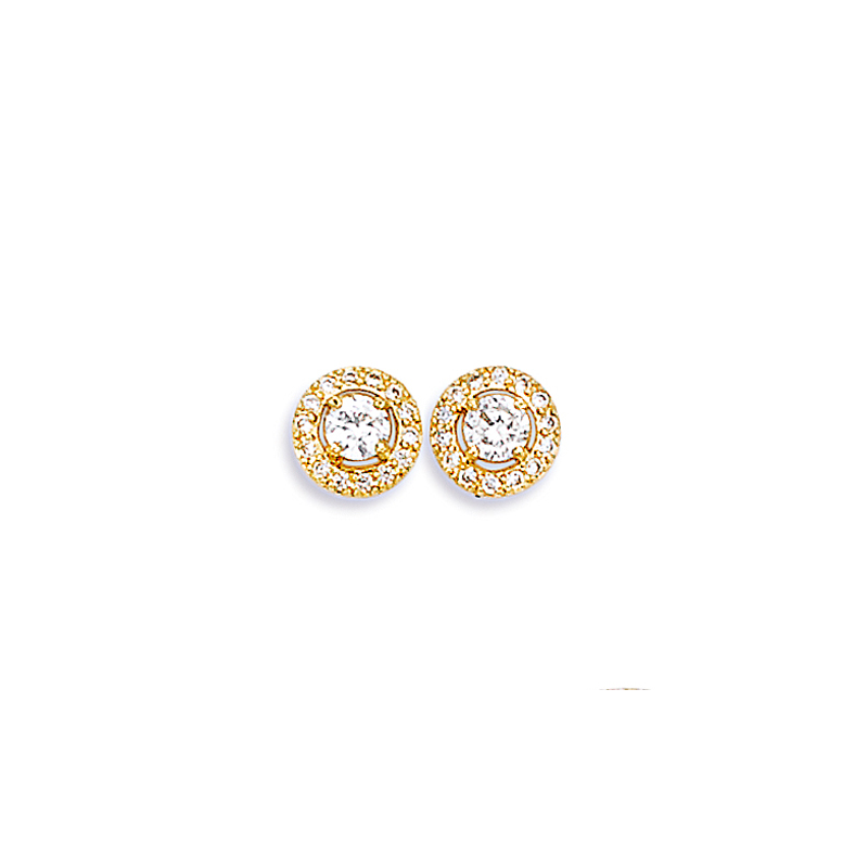 Boucle d'oreille plaqué or oxyde 