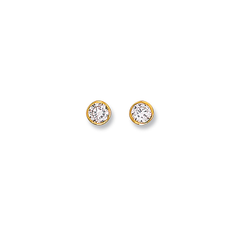 Boucle d'oreille plaqué or oxyde 