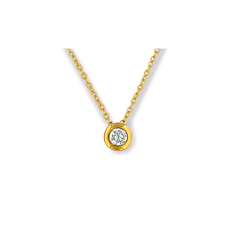 Collier plaqué or oxyde   en 40 cm  mise à longueur 45 cm 