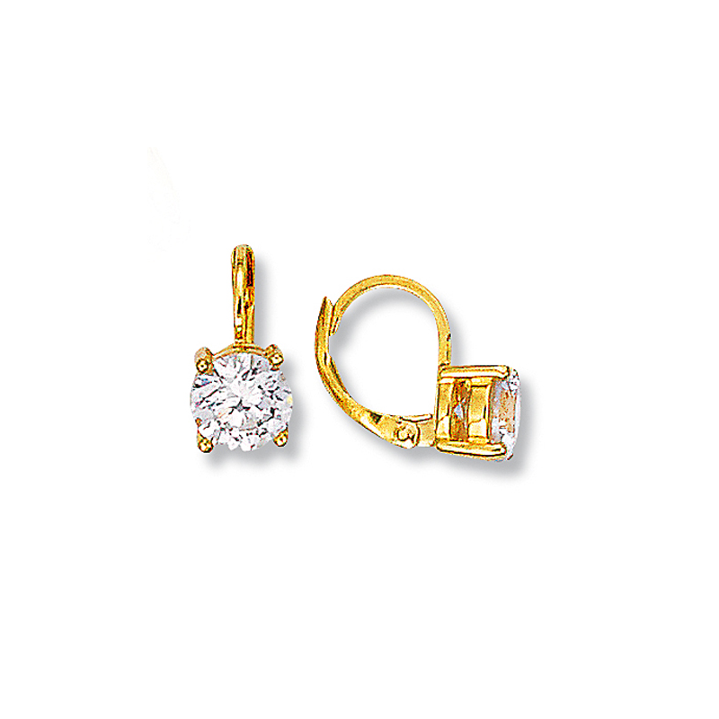 Boucle d'oreille plaqué or oxyde 