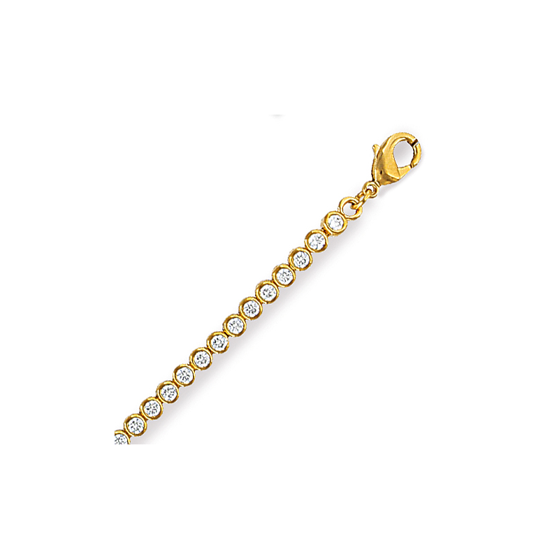 Bracelet plaqué or oxyde en 18,5 cm 
