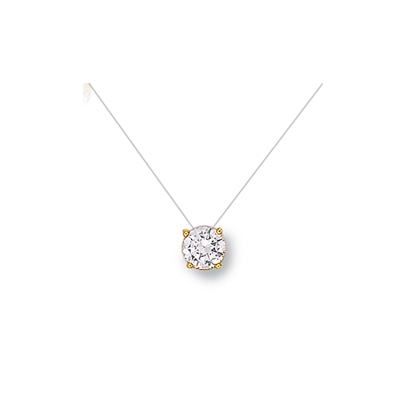 Collier plaqué or fil nylon oxyde   en 40 cm  