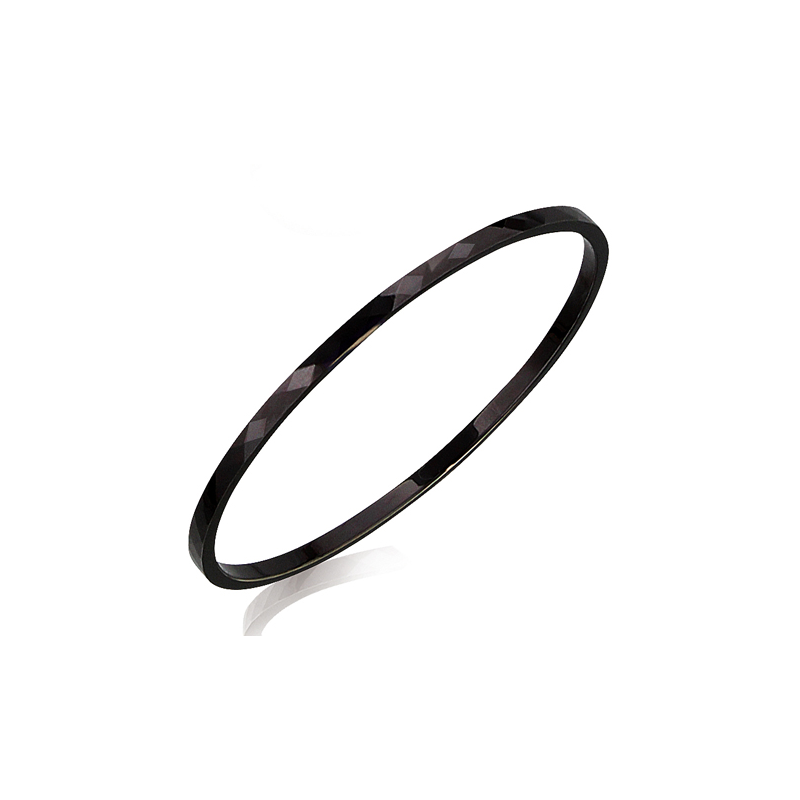 Bracelet rigide céramique noire en Ø65