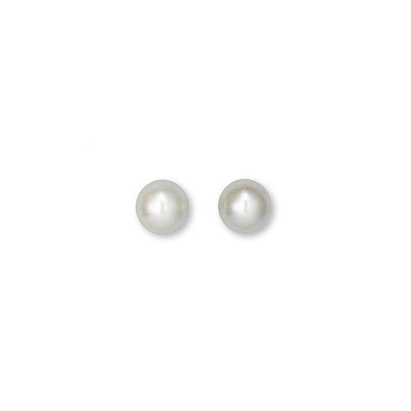 Boucle d'oreille plaqué or perle imitation Ø7mm