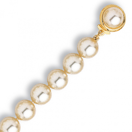 Bracelet plaqué or perle imitation en 18 cm 