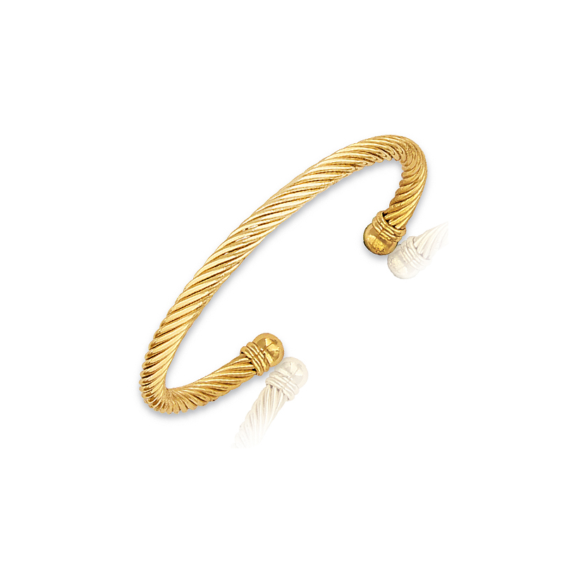 Bracelet plaqué or  rigide 
