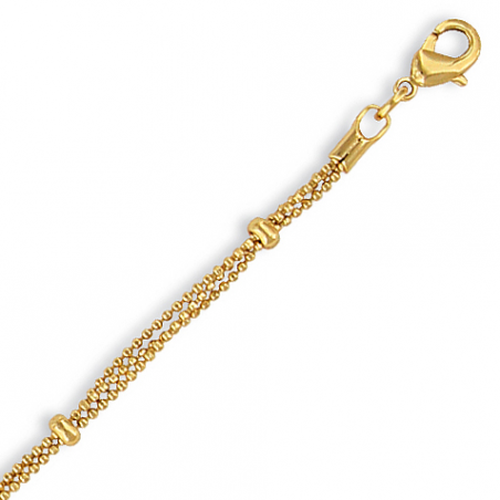 Bracelet plaqué or en 19 cm