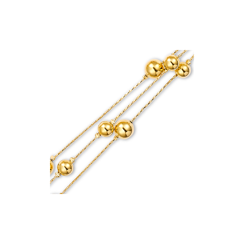 Bracelet plaqué or en 19 cm