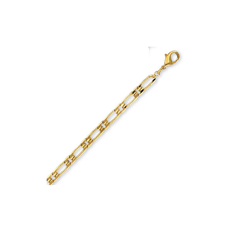 Bracelet plaqué or en 19 cm