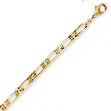Bracelet plaqué or en 19 cm
