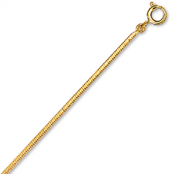 Chaîne plaqué or serpent cube