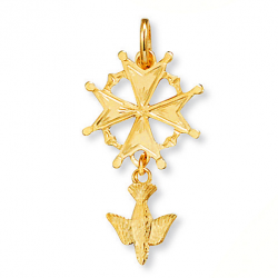 Croix plaqué or Huguenotte