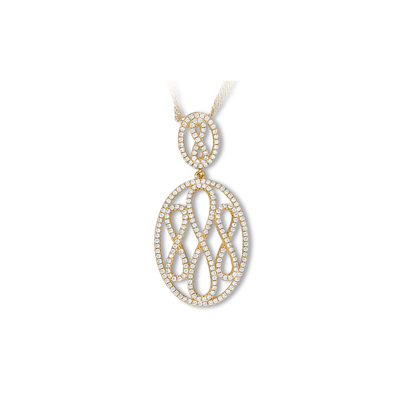 Pendentif plaqué or  oxyde 