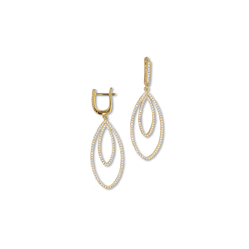 Boucle d'oreille plaqué or  pendant