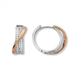 Créole argent 2 tons oxyde