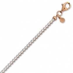 Bracelet argent rose oxyde en 18 cm