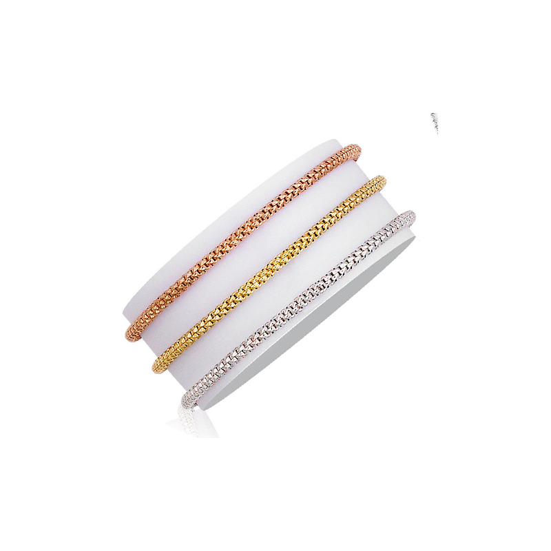 Bracelet elastique Argent 3 tons(vendu par 3)