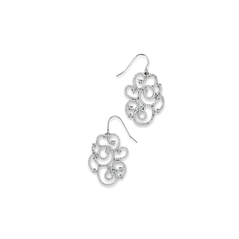 Boucle d'oreille argent oxyde