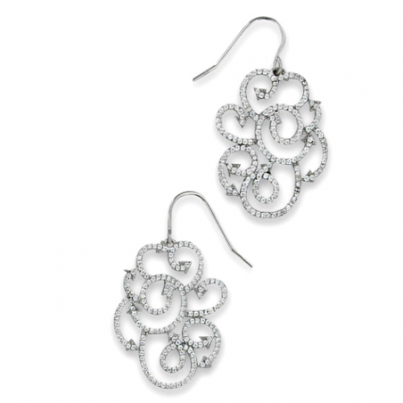 Boucle d'oreille argent oxyde