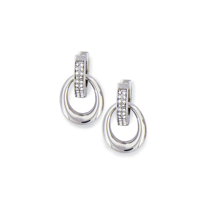 Boucle d'oreille acier oxyde pendant