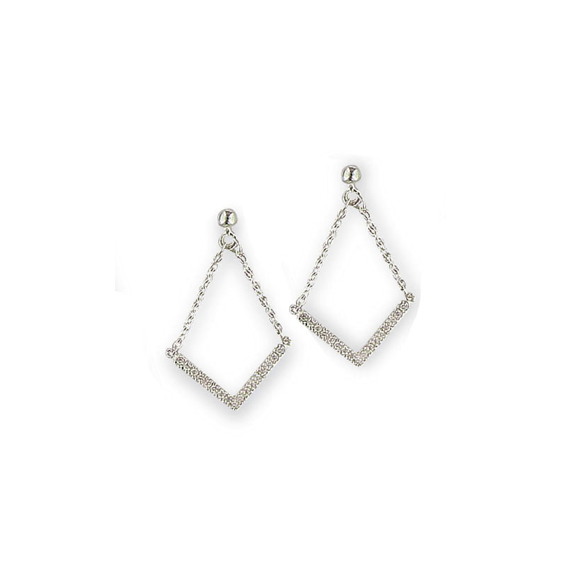 Boucle d'oreille argent oxyde pendant