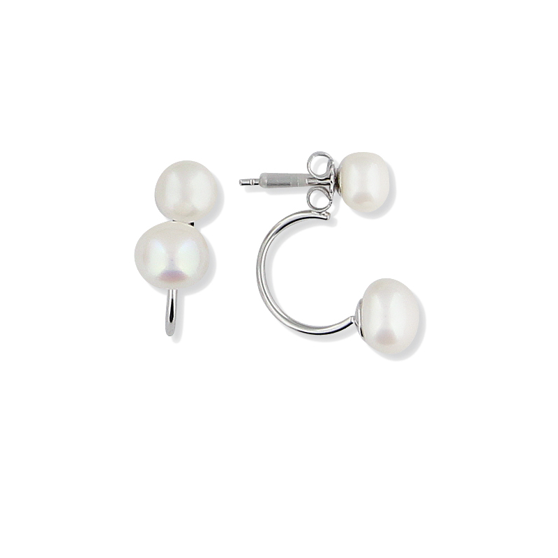 Boucles d'oreilles Argent perle de culture,eau douce