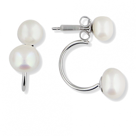 Boucles d'oreilles Argent perle de culture,eau douce