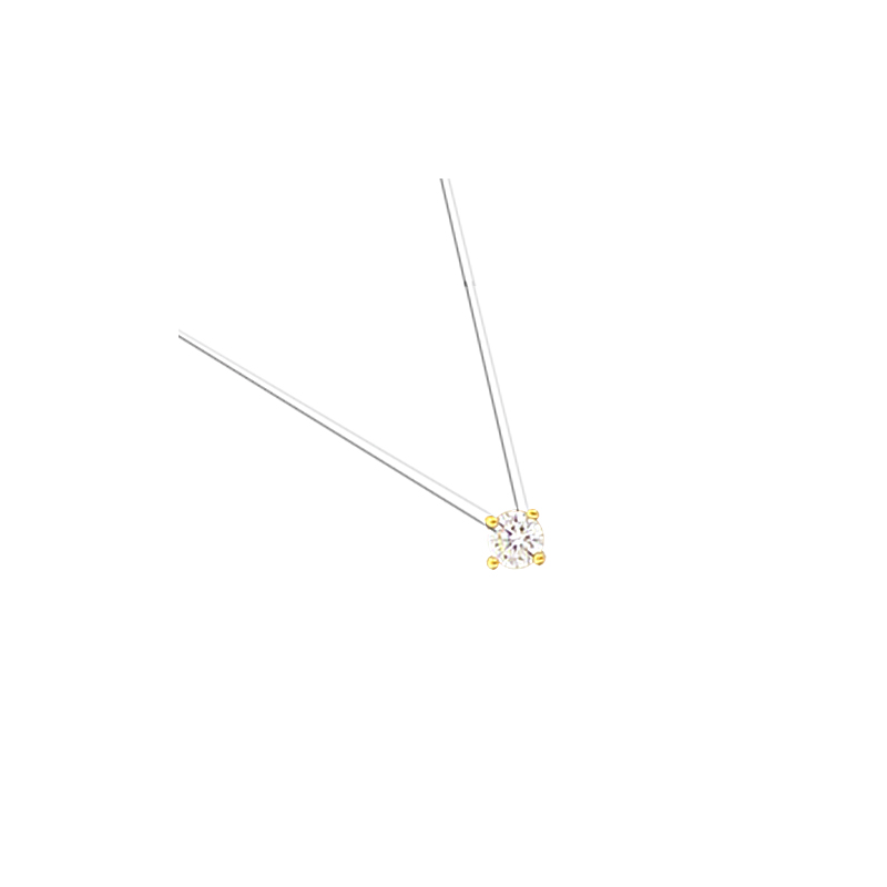 Collier plaqué or fil nylon oxyde