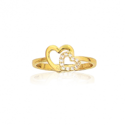 Bague plaqué or oxyde