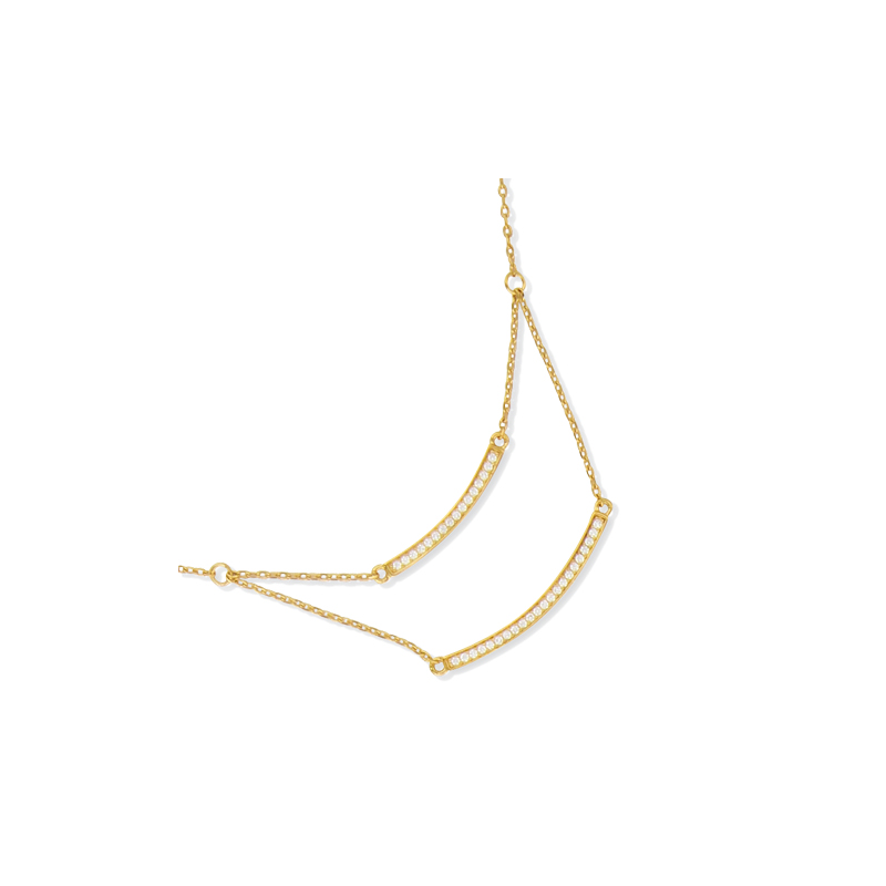 Collier plaqué or oxyde