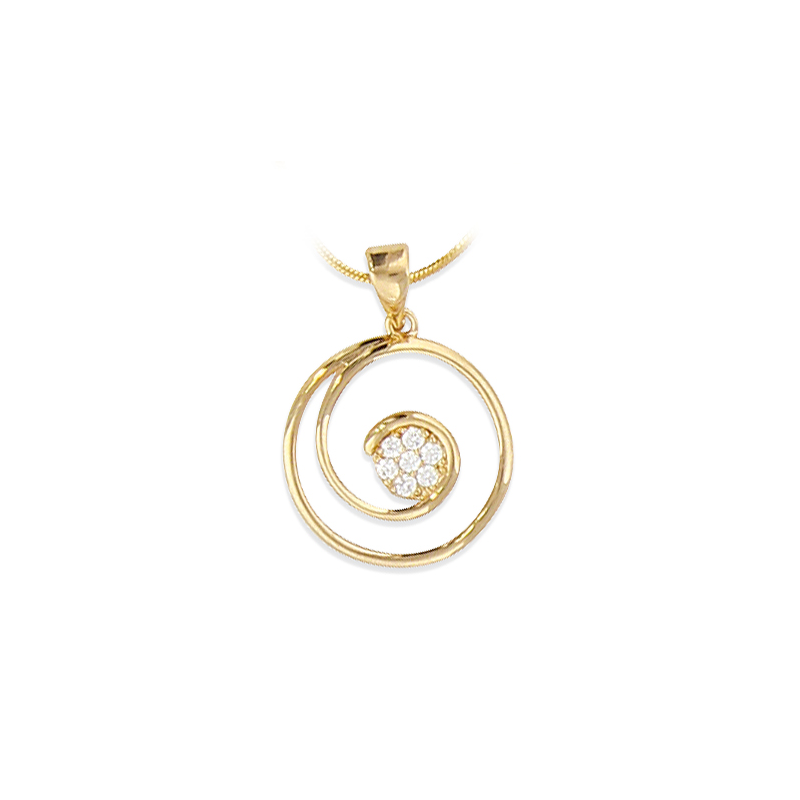 Pendentif plaqué or oxyde 