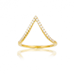 Bague plaqué or oxyde