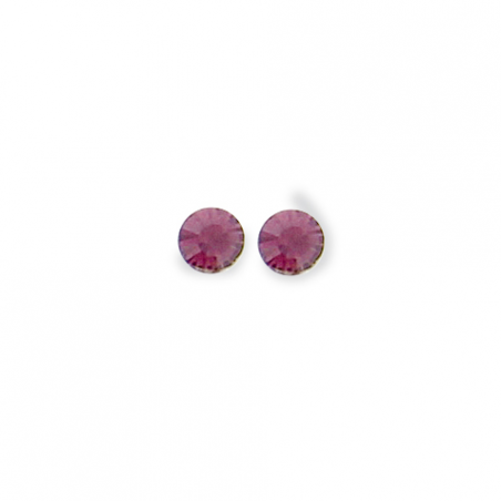 Boucles d'oreilles argent oxyde violet