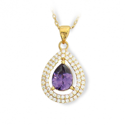 Pendentif plaqué or oxyde