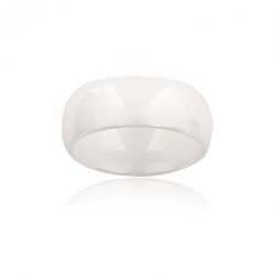 Bague céramique blanche