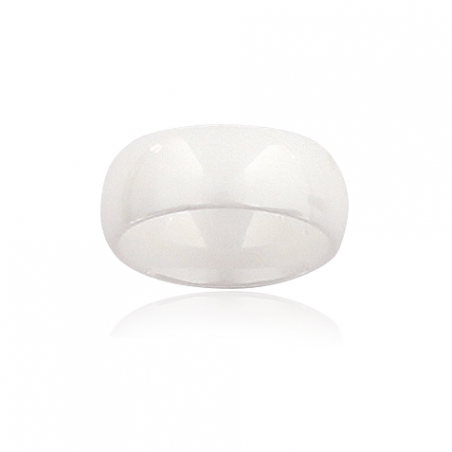 Bague céramique blanche