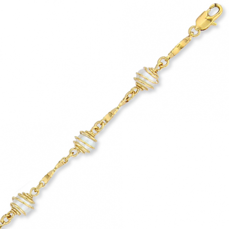 Bracelet plaqué or perle