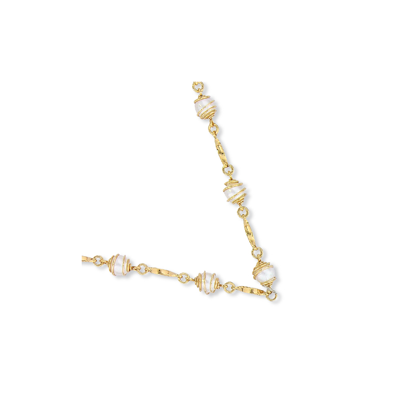 Collier plaqué or perle