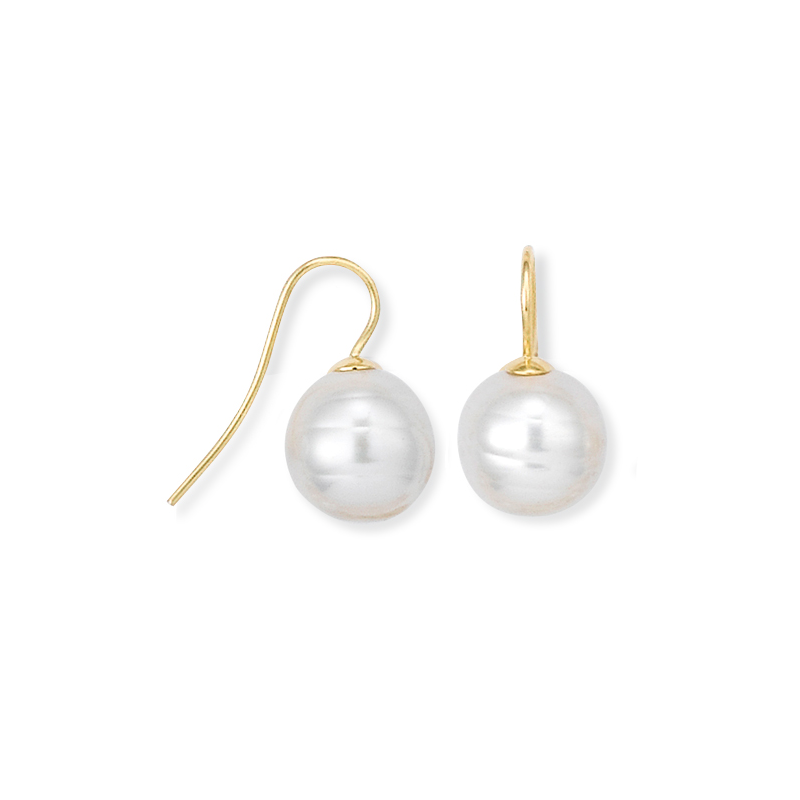 Boucle d'oreille plaqué or perle