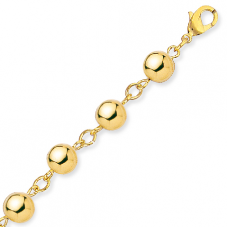 Bracelet plaqué or boules