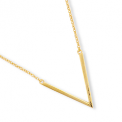 Collier plaqué or V